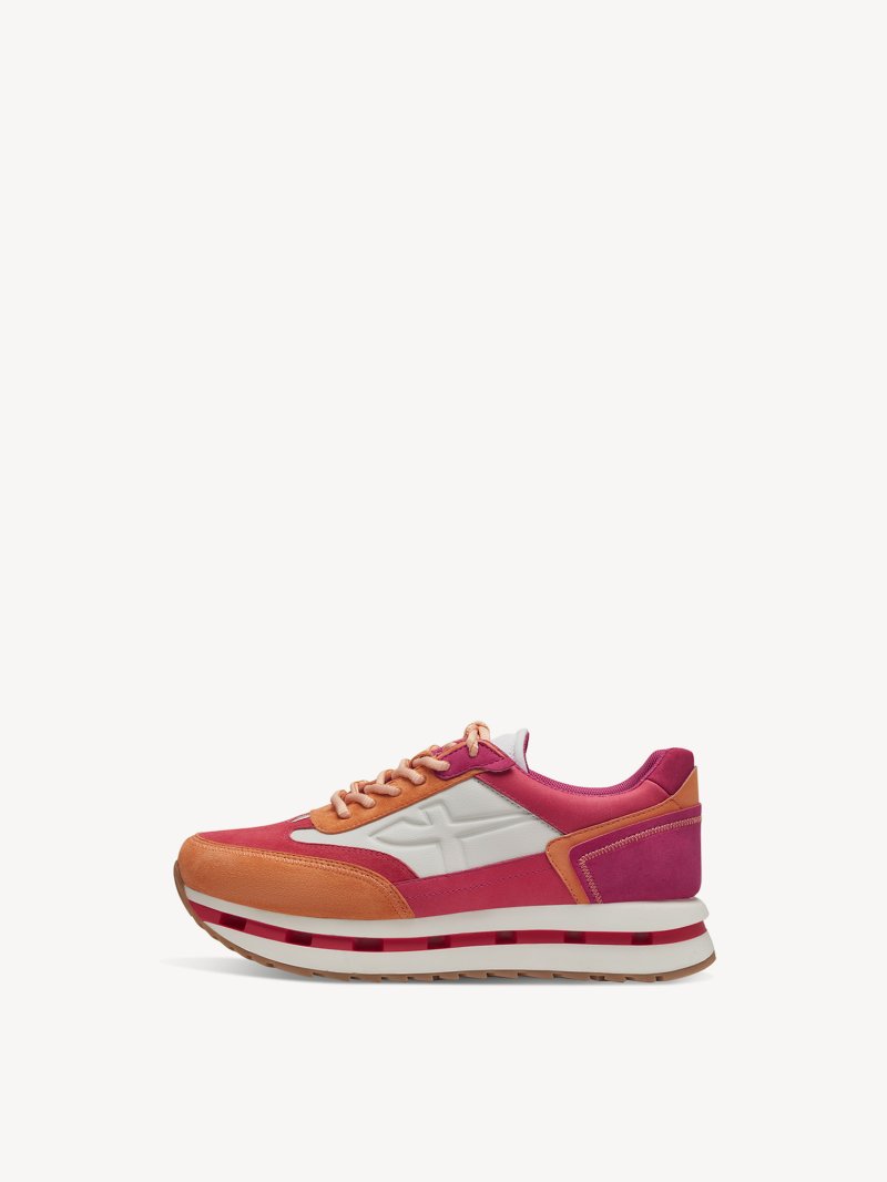 Ботинки на шнурках женские Tamaris, Розовый/оранжевый 37